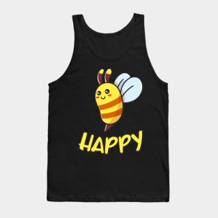 Bee Happy Funny Bee Beekeeper Gift Tank Top